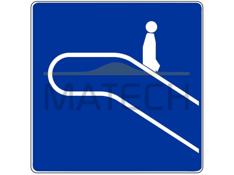 Znak D-35a: schody ruchome w dół - I generacja