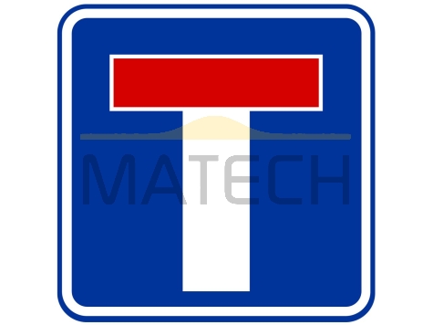 Znak D-4a: droga bez przejazdu - I generacja