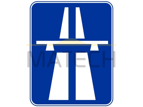 Znak D-9: autostrada - I generacja