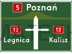 E1 - Tablica przeddrogowskazowa
