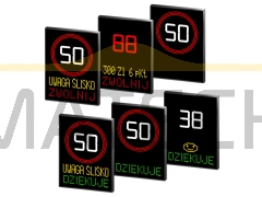 Radarowy wyświetlacz prędkości MP-DP5 - mandaty, punkty karne, własne komunikaty