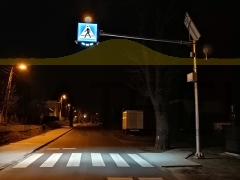 Znak aktywny D6 podświetlane lico, pulsator fi300, doświetlenie przejścia