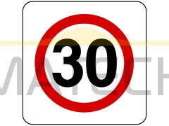 Znak B-43: strefa ograniczonej prędkości - I generacja