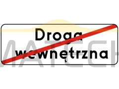 Znak D-47: koniec drogi wewnętrznej - I generacja