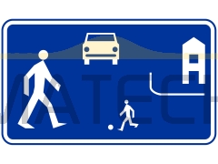 Znak D-40: strefa zamieszkania - I generacja