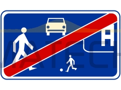 Znak D-41: koniec strefy zamieszkania - I generacja