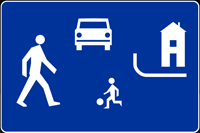 Strefa zamieszkania znak