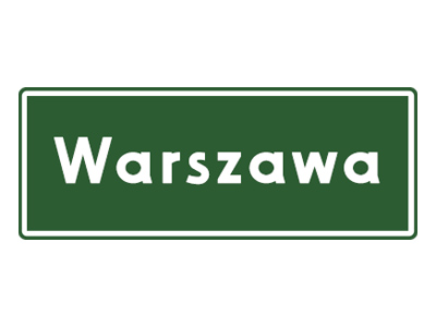 Tablica miejscowości warszawa