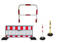 Barierki, zapory drogowe, słupki metalowe